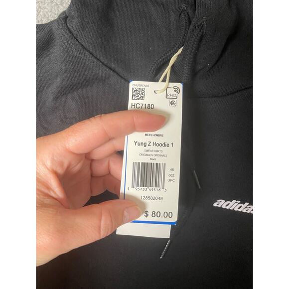 NEW MENS ADIDAS ORIGINALS YUNG 2K TREFOIL PULLOVER HOODIE ~SIZE XL - Picture 5 of 8